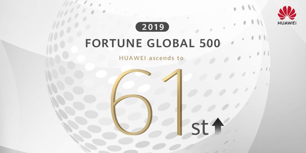 Huawei belegt auf der Fortune 500-Liste den 61. Platz