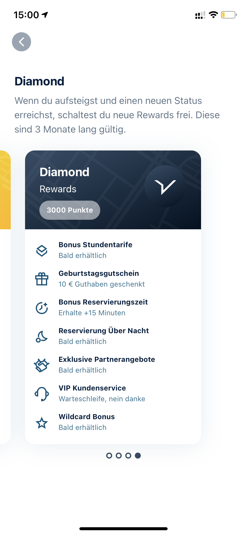 Screenshot SHARE NOW Rewards