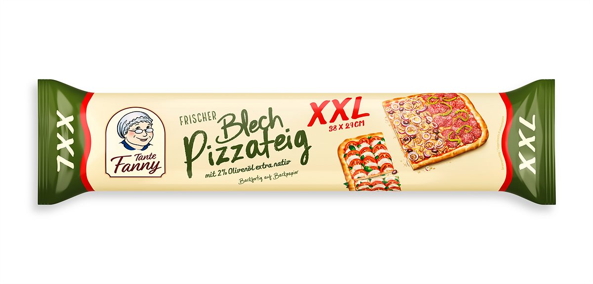 Packshot Tante Fanny Frischer Blech-Pizzateig XXL