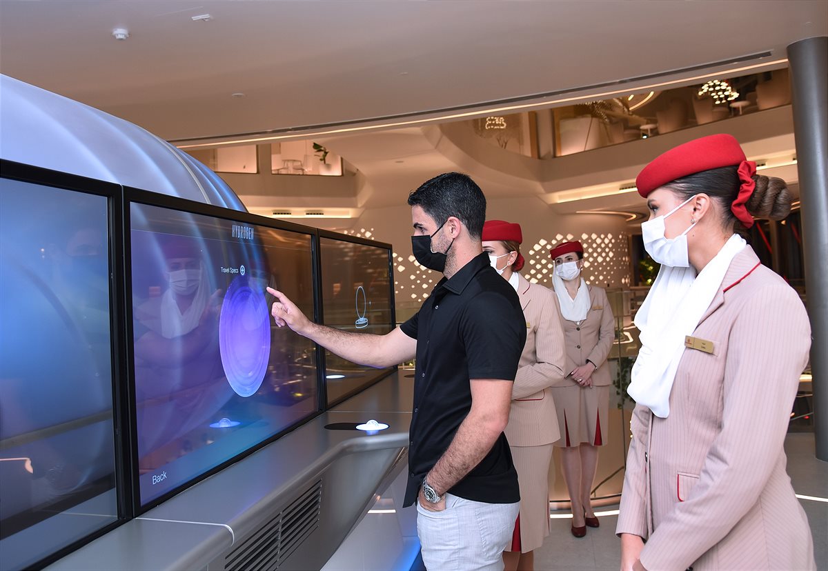 Arsenals Mikel Arteta visits Emirates Pavilion at Expo Dubai 2020