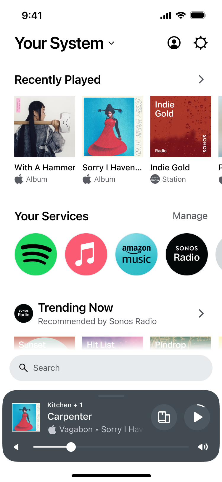 neu designte Sonos App